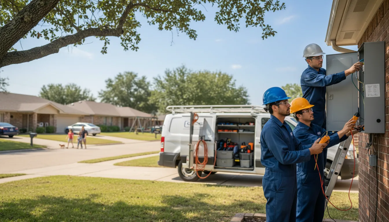 Certified electrician providing emergency electrical services in Gregory, TX